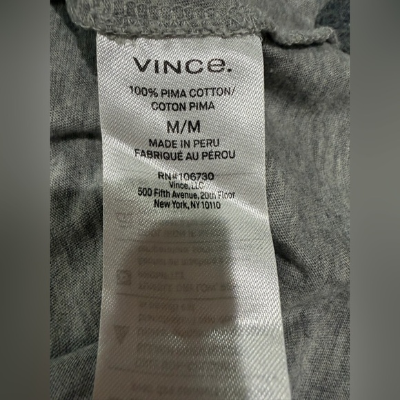 Vince Gray Raglan 100% Cotton Sleeve Shirt size M - Picture 5 of 6